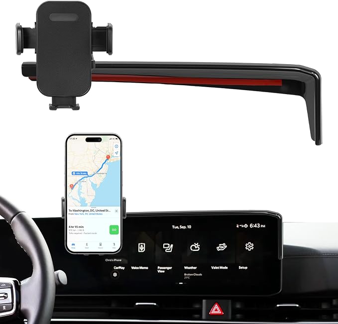 Car Phone Holder Fit for Kia Carnival 2025-2026 Accessories -Cell Phone Mount for Carnival 12.3 inch Touchscreen Hands-Free 360° Rotation,Does Not Affect Air Vent