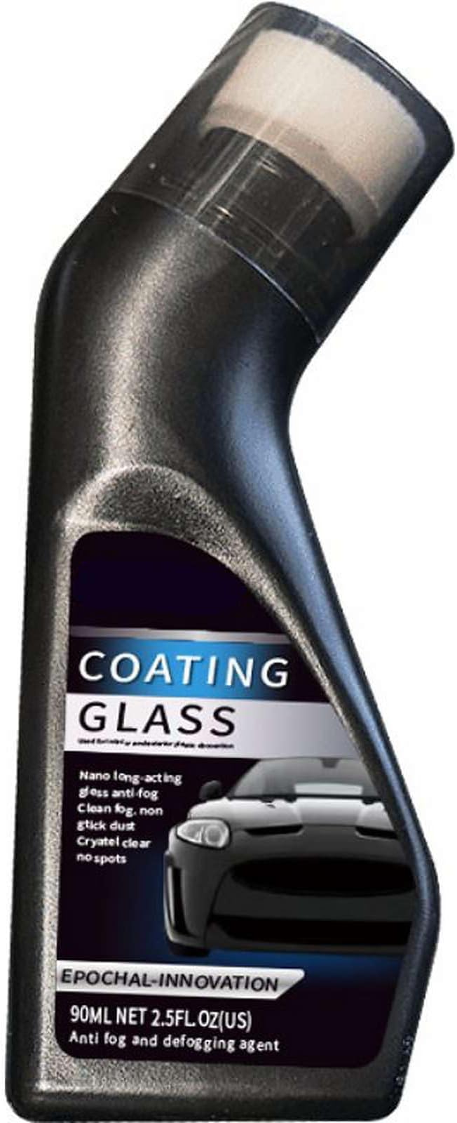 Car Glass Anti Fog Coating Agent with Built in Applicator Upgraded Formula Long Lasting Defogger Rain Repellent for Windshield Mirrors Helmet Lens Oil Film Remover Auto Interior Exterior Glass Care