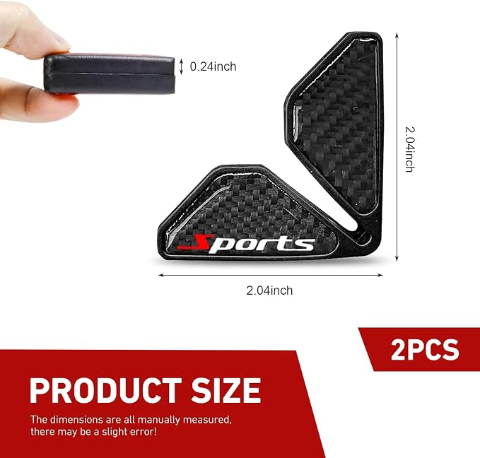 2 PCS Car Door Corner Edge Guards, Anti-collision Carbon Fiber Door Corner Stickers, Self-Adhesive Auto Decorative Edge Protector, Modificative Exterior Accessories for Most Cars (Black #01)