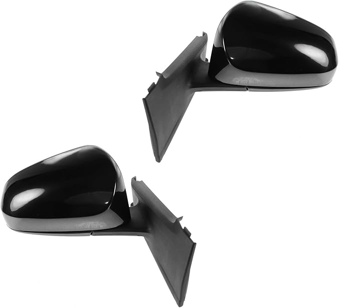 2 Piece Driver and Passenger Side Mirror Assembly Set Electric Adjustment Heated No Memory Black Compatible with 2012-2014 Toyota Yaris TO1320280 TO1321280
