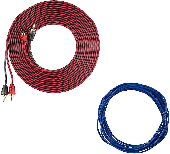 AK4 Complete 4 Gauge CCA Amplifier Installation Wiring Kit - Ampkit Helps Make Connections, Brings Power to Your Radio, Subwoofers, Speakers with Super Flex Wire - 1200W for 1 Amplifier