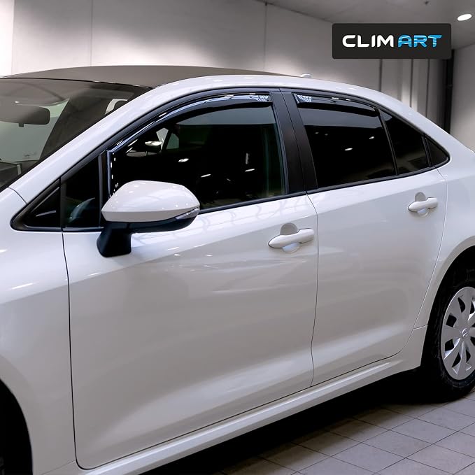 in-Channel Incredibly Durable Rain Guards for Toyota Corolla 2020-2026 Sedan, Original Window Deflectors, Vent Window Visors, Vent Deflector, 4 pcs. - 620374