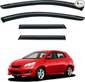 Window Visor for 2009-2013 Toyota Matrix & 2009-2010 Pontiac Vibe, Out-Channel Rain Guards Shields Vent Deflector Shade Wind Dark Smoke, Tape-On Outside-Mount, 4PCS