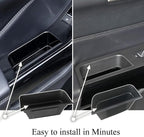 4PCS Door Grab Tray Door Organizer Compatible with Ford Explorer 2020 2021 2022 2023 2024 2025 Armrest Phone Container Handle Insert ABS Tray Storage Box Glove Pallet
