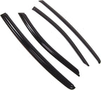 WD2-814B Dark Smoke 4 Pcs Set Window Visor (Outside Mount) Deflector Rain Guard Compatible with 2017-2018 Kia K9 K900
