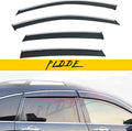 Smoke Tint with Chrome Trim Window Visors Compatible with 2007-2011 CRV CR-V Outside Mount Tape-On Style PVC Sun/Rain Guard Vent 4pcs
