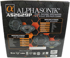 AS2629P Loudspeakers Pair of 6.5" 350W Max 3-Way Speakers Plus 6X9 500W Max 3-Way Car Audio Coaxial Speakers 4 Ohms Premium Quality Audio Door Speakers for Car or Truck Stereo Sound System