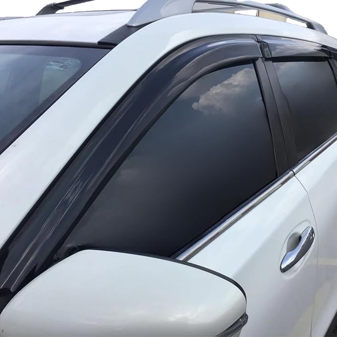 Window Visors for 2014-2020 Nissan Rogue, Outside Mount Tape-On Rain Guards, 4-Piece Set Vent Shade Deflectors