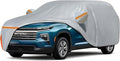 Waterproof Car Cover for 2009-2026 Chevrolet Chevy Traverse, Custom-fit All Weather Sun Rain UV Dust Snow Protection Windproof Outdoor Car Cover with Door Zipper and Cotton Lining-Grey