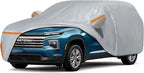Waterproof Car Cover for 2009-2026 Chevrolet Chevy Traverse, Custom-fit All Weather Sun Rain UV Dust Snow Protection Windproof Outdoor Car Cover with Door Zipper and Cotton Lining-Grey