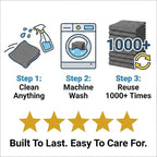Waffle Weave Microfiber Cloths - 12 x 12 inches - Lint Free Cloth, Streak-Free Absorbent Microfiber Glasses Cleaning Cloth, Screens, Dusting & Appliances - 12 Pack Premium Cloth Wipes