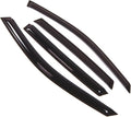 WD2-077 Dark Smoke 4 Pcs Set Window Visor (Outside Mount) Deflector Rain Guard Compatible with 2004-2007 Chevrolet Malibu Maxx