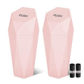 Car Trash Can with Lid - 2-Pack, Interior Accessories for Vehicles, Leakproof Garbage Can with 30 Detachable Trash Bags, Multipurpose Organizers and Storage Solutions for Home and Office (Pink)