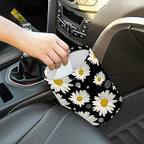 Portable Reusable Waterproof Car Trash Bin, Multipurpose Vehicle Organizer, Road Trip Essentials (Daisy 2)