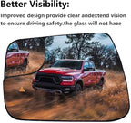 Left Driver Side Heated Blind Spot Convex Mirror Glass Replacement For 2019 2020 2021 Dodge Ram 1500 - Power Heated, Blind Spot, with Backing Plate, Replace 68402036AA 68402037AA