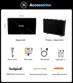 QLED Linux Car Stereo Radio for Honda CRV 2007-2011 Fast Boot Wireless CarPlay & Android Auto, Bluetooth AM/FM SWC Plug and Play