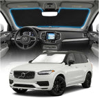 for Volvo XC90 Windshield Sun Shade Cover - Custom Fit XC-90 Accessories 2016-2025 2026 Sunshade Foldable UV Protection & Heat Shield Sun Visor Accessories