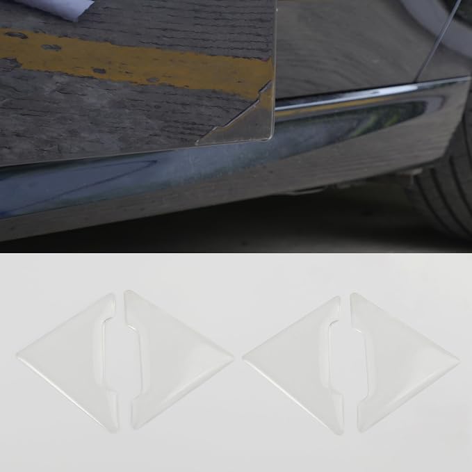 4 Pcs Car Door Edge Guards Door Anti-Collision Strip Anti-Rub Trim Clear Accessories Door Corner Bumper Protector Anti-Scratch Universal for All Cars SUV (V-White Clear)