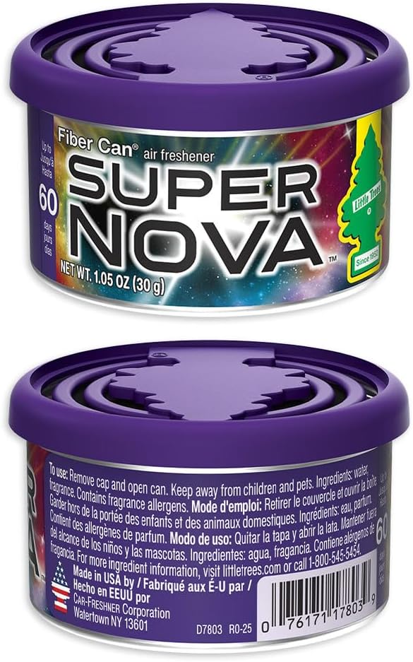 Car Air Freshener | Fiber Can Provides Long Lasting Scent for Auto or Home | Recycled Fiber | Supernova, 4 Air Fresheners
