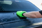 Premium Chenille Microfiber Knobby Wash Mitts - Perfect for Car Washing and Detailing; Scratch-Free, Lint-Free, Double-Sided, Plush, and Absorbent; Lime Green (2-Pack)