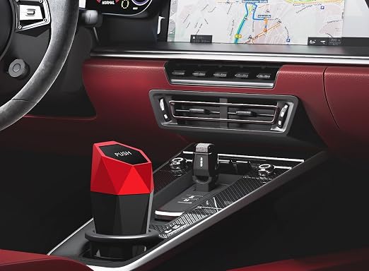 Car Trash Can with Lid, Mini Car Garbage Can, Car Trash Bin Car Accessories for Interior, Leakproof Small Trash Cup for Car, Home, Bedroom Office (Red)