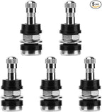 5 Pcs TR416 Metal Clamp-in Tire Valve Stems - High Pressure Tubeless Valves for 0.453" & 0.625" Rim Holes, Fit Cars, Trucks, Trailers & ATVs