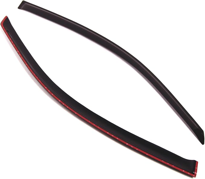 Outside Mount Window Vent Visors Rain Guards Compatible with Honda Accord Coupe 2008-2012 | Side Window Wind Deflectors Rain Shields | Smoke Tinted, 2 Pcs Set, DGWV-215