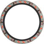 70s Disco Shirt Paisley Steering Wheel Cover Car Accessories Cute for Women Girls Girly Universal 15 Inch Neoprene Auto Interior Decor Anti Slip Car Truck Protector