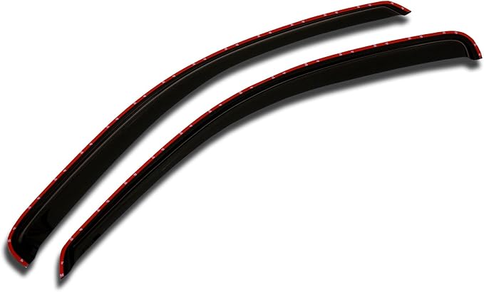 WV-956 Outside Mount Window Visor Deflector Rain Guard Dark Smoke 2 Pcs