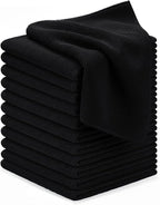 Microfiber Cleaning Cloths (Value Pack of 12) - Size 12 x 12 Inches, Highly Absorbent Cleaning Rags, Lint Free, Reusable and Washable, Microfiber Towels for Cars