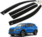 Tape-On Windows Visor 4-Piece for 2016-2021 Hyundai Tucson Rain Guards Shield Shade Smoke 94457