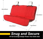 Back Seat Cover for Car Trucks Van SUV Jeep,Waterproof Rear Bench Towel Seat Covers for Dogs and Kids,Automotive Backseat Protector (Red)