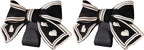 2PCS Car Seat Hooks, Cute Bow Car Seat Headrest Hooks for Purses, Bags, Umbrella, Universal Automotive Interior Decoration Accessoriesl for Vehicle, SUV, Sedan, Truck (Black Heart)