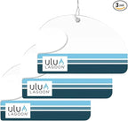 Hanging Car Air Freshener | Tropical Beach Coconut Surf Wax Scent Mini Wave | Long Lasting Car Freshener, Closet and Beyond | Made In USA | 3 Pack (ulu Stripes)