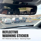 3PCS I Love You Drive Safe Mirror Sticker Car Decals for Women, 2025 Cute Car Rear View Mirror Stickers for Women,Cars Accessories Valentines Day Gifts for Her/Him (White)