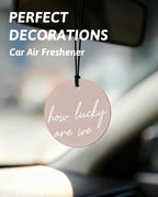Boho Beige Western Round Car Air Freshener 4 Pcs, Cow Skull Cactus Cowgirls Boots Hanging Air Freshener for Cars Closet Drawer Books, Western Country Car Accessories Mirror Decor for Women