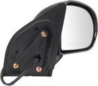 Passenger Side Mirror Assembly Power Textured Paint to Match Foldaway Compatible with 2007-2012 Jeep Compass
