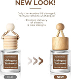 Car Air Freshener Diffuser 2 Pack Hanging Mahogany Teakwood Car Air Freshener for Women 45+ Days Long Lasting Fragrance Made in USA