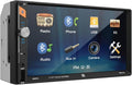 DMR74 7-Inch Touchscreen Double DIN Car Stereo, Bluetooth | Backup camera input, hands-free Bluetooth calling, USB playback & charge, push to talk voice assistant, no CD or DVD