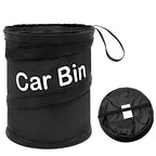 GiftNest Car Trash Can for Back Seat 1-Second Pop Up Foldable Leakproof 1 Gallon Car Garbage Bin with Hook and Loop Strap Waterproof Liner Car Garbage Bag Fits Cars, Home, Office