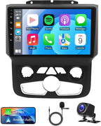 9" Touchscreen Car Stereo for Ram 2013-2019 with CarPlay & Android Auto | GPS Navigation, Bluetooth, SWC, FM/RDS, AHD Backup Camera, Android 13 OS, 2+32GB