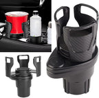 Car Cup Holder Expander for 2013-2018 BMW 3 Series 328i 335i 320i 330i 325i F30 F31, Multifunctional Dual Cup Mount with 360° Rotating Adjustable Carbon Fiber Texture Adapter