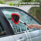 Windshield Cleaner Tool, Car Cleaning Supplies, Extendable Handle Car Window Cleaner with 3 Reusable Cloth Pads, Universal Car Window Cleaner Car Accessories for Trucks, SUVs, Home Windows