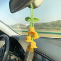 Handmade Knitted Rear View Mirror Pendant Ornament - Cute Car Accessories Aesthetic - Kawaii Decor for Car and Home Decorative Pendants
