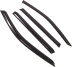 WD2-674 Dark Smoke 4 Pcs Set Window Visor (Outside Mount) Deflector Rain Guard Compatible with 1999-2003 BMW 525i 528i 540i Wagon