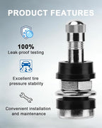 5 Pcs TR416 Metal Clamp-in Tire Valve Stems - High Pressure Tubeless Valves for 0.453" & 0.625" Rim Holes, Fit Cars, Trucks, Trailers & ATVs