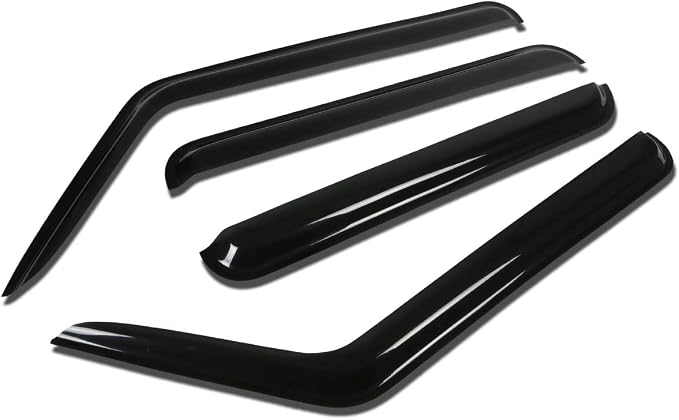 Replacement for Jeep Commander XK 4pcs Tape-On Window Visor Deflector Rain Guard