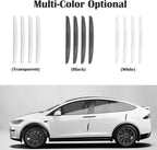 4Pcs Universal Car Door Edge Guards，Silicone Car Bumper Body Protector Trim Guard Auto Rearview Mirror Anti Collision Protector(Black)