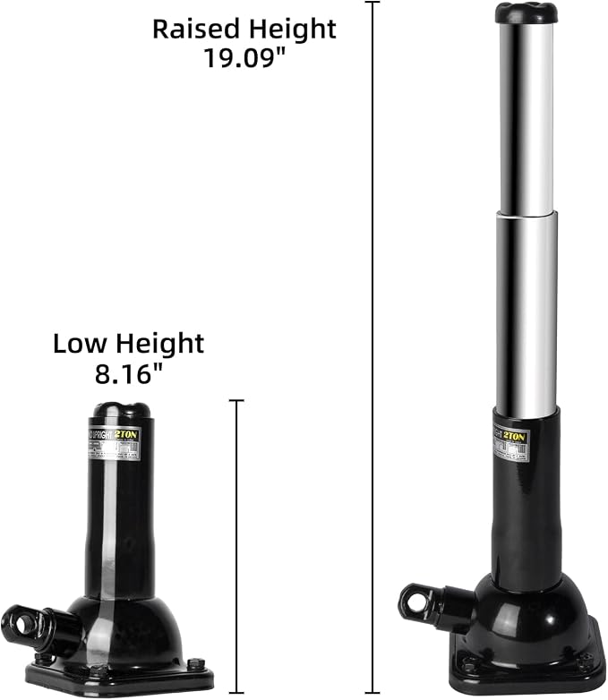 Car Jack 2 Ton and Jack Stand in One, 4000 lb Capacity, Off-Road Use (8.16" - 19.09") Screw tire Jack fit Ford F150 Chevy Silverado Doge Ram Toyota Land Cruiser Prado