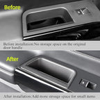 4PCS Door Grab Tray Door Organizer Compatible with Ford Explorer 2020 2021 2022 2023 2024 2025 Armrest Phone Container Handle Insert ABS Tray Storage Box Glove Pallet